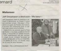 Ouest-France du 12 décembre 2009